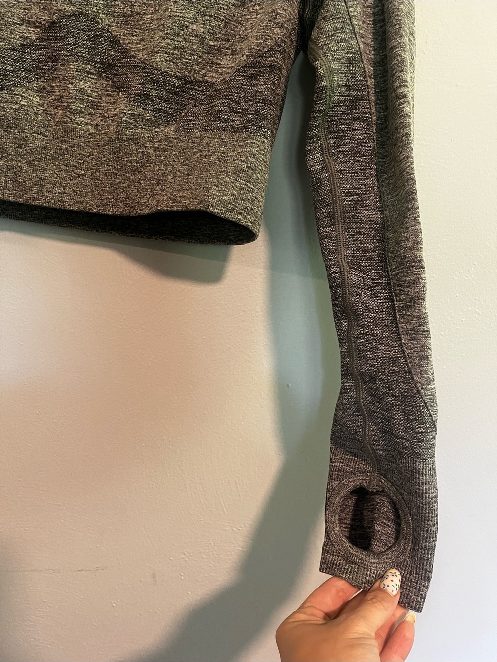 Gymshark Black & White Marled Seamless Crew - Picture 7 of 7